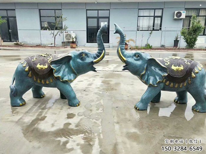 地產(chǎn)大象雕塑生產(chǎn)，城市裝飾，彩繪大象雕塑選定