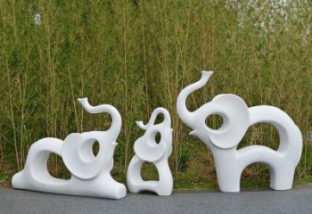 抽象大象雕塑精選，陸地?cái)[件，公園大象雕塑制作