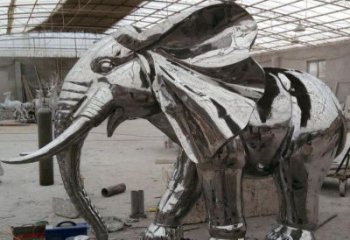 大象雕塑優(yōu)價(jià)，金屬組合，鏡面大象雕塑廠家