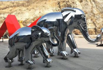 戶(hù)外大象雕塑廠家，動(dòng)物景觀雕塑，不銹鋼動(dòng)物雕塑生產(chǎn)