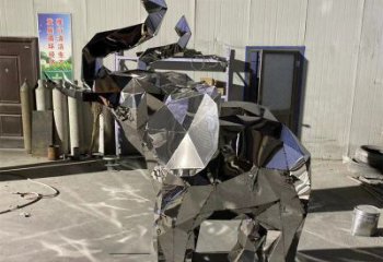 金屬大象鑄造觀賞型，露天雕塑，鏡面大象雕塑訂做