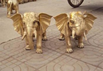 景觀大象雕塑制作，景區(qū)案例，純銅仿古雕塑制造商