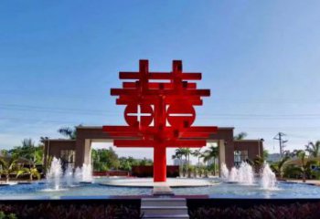 鍛造中國結(jié)雕塑