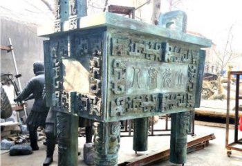 四足青銅鼎銅雕塑