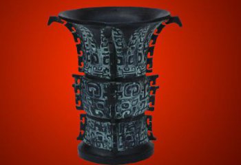 仿古四羊方尊銅雕造型