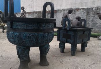 圓鼎雕塑，銅器景觀雕塑，鑄銅工藝
