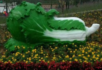 果籃雕塑選用，小區(qū)擺件，大型白菜果籃雕塑批發(fā)