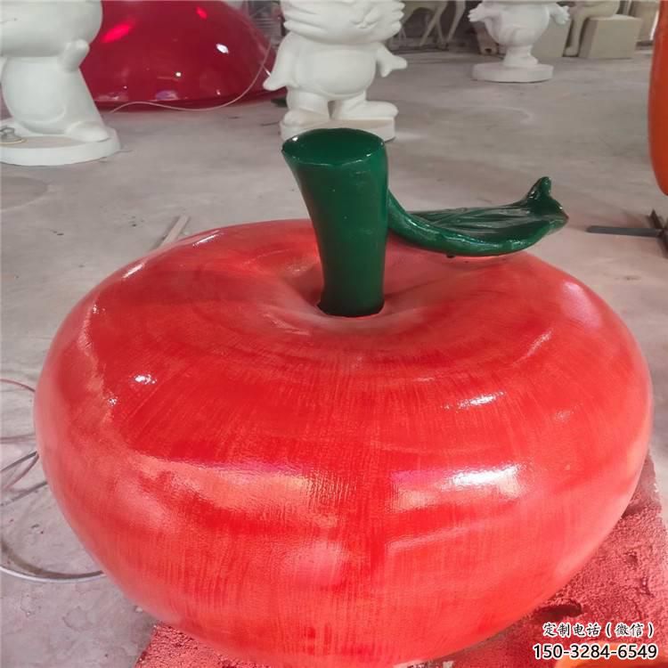 果籃雕塑通用，街道標(biāo)識，仿真番茄果籃雕塑承接