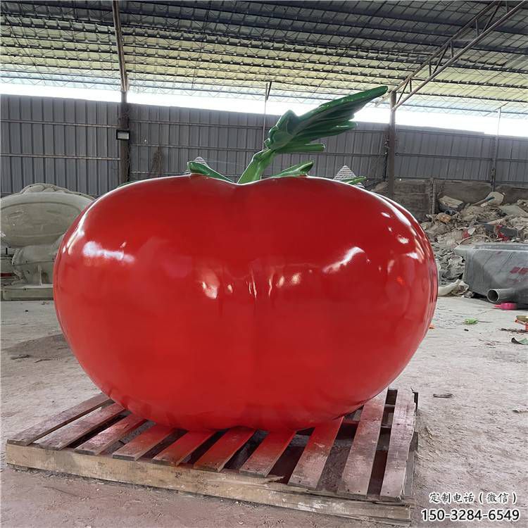 果籃雕塑展品，彩鋼制作，酒店番茄果籃雕塑精品