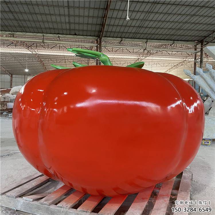 制造果籃雕塑專供，地標(biāo)擺件，番茄果籃雕塑訂做