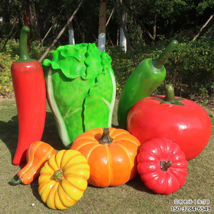 大型果籃雕塑公司，花園小品，辣椒果籃雕塑提供