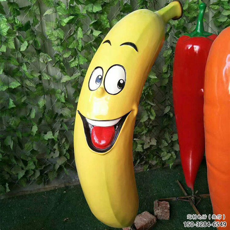 主題果籃雕塑批發(fā)，鍛造工藝，香蕉果籃雕塑承接