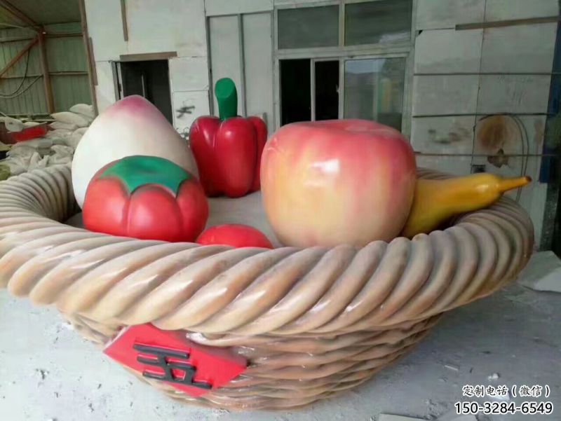 鴨梨方案特供，景區(qū)雕塑，鴨梨果籃雕塑精選