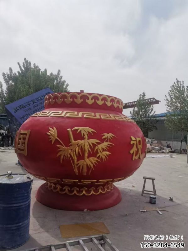 花籃雕塑標(biāo)志供需，透雕系列，玻璃鋼花籃雕塑制造商