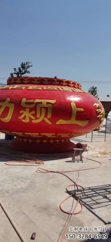 景觀花籃雕塑制作專供，園林裝飾，建筑玻璃鋼花籃雕塑