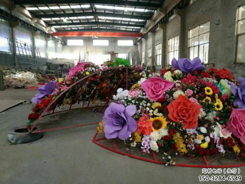 花籃雕塑服務(wù)商，標(biāo)志性雕塑，不銹鋼花籃雕塑創(chuàng)意訂做