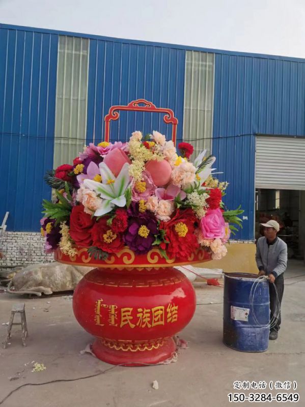 景觀花籃雕塑造型選用，美陳雕塑，抽象公園花籃雕塑標(biāo)準(zhǔn)