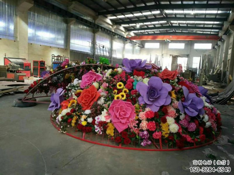 景觀花籃雕塑制作選用，景區(qū)案例，純銅仿古制造商