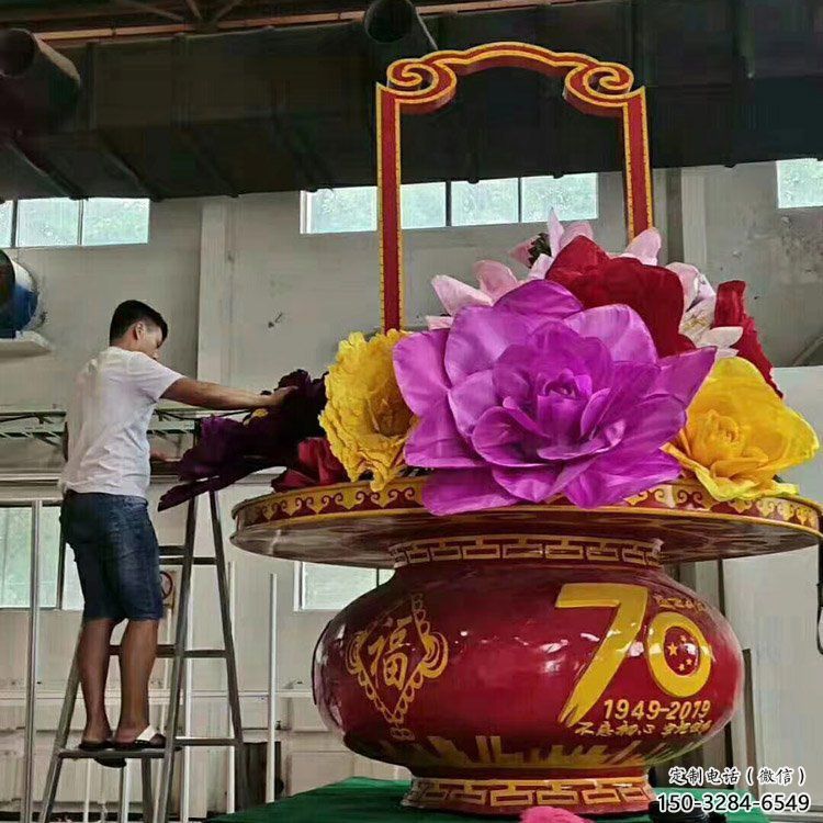 城市花籃雕塑提供，戶外雕塑，景區(qū)花籃雕塑素材