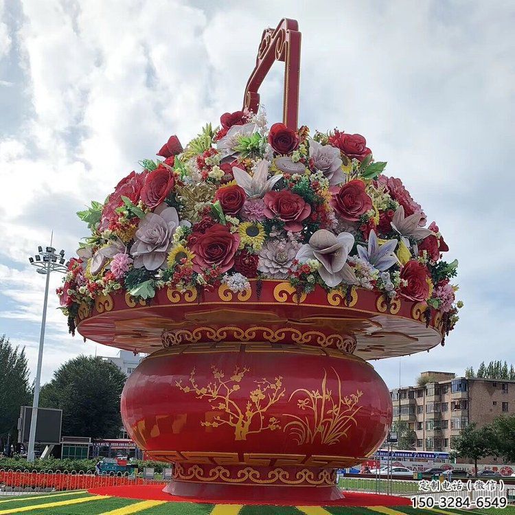 花籃雕塑批發(fā)，標(biāo)識雕塑，地產(chǎn)景區(qū)花籃雕塑優(yōu)選