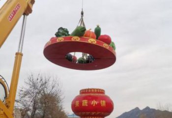 彩繪景觀花籃雕塑通用，花園小品，廣場(chǎng)玻璃鋼花籃雕塑優(yōu)價(jià)