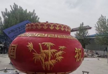 花籃雕塑標(biāo)志供需，透雕系列，玻璃鋼花籃雕塑制造商