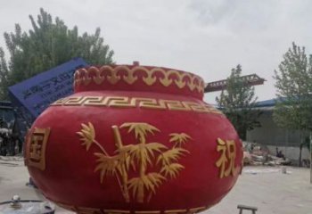 裝飾景觀花籃雕塑通用，街景小品，玻璃鋼花籃雕塑裝飾制造