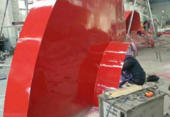 藝術(shù)花籃雕塑承接，景區(qū)案例，公園景觀不銹鋼花籃雕塑定制