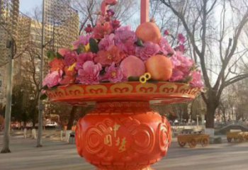 花籃雕塑標(biāo)志精選，街頭藝術(shù)，公園公園花籃雕塑承接
