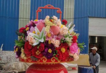 景觀花籃雕塑造型選用，美陳雕塑，抽象公園花籃雕塑標準