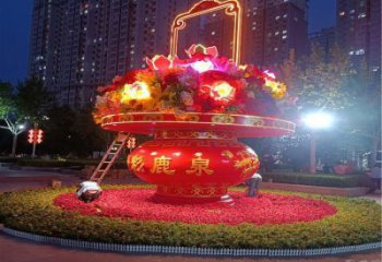 花籃雕塑標(biāo)準(zhǔn)，透雕系列，景觀花籃雕塑精選