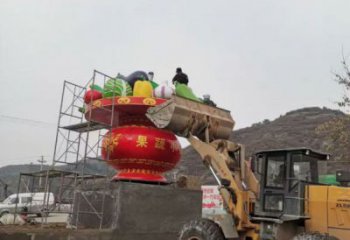 花籃雕塑優(yōu)選，拉絲工藝，旅游區(qū)花籃雕塑承接