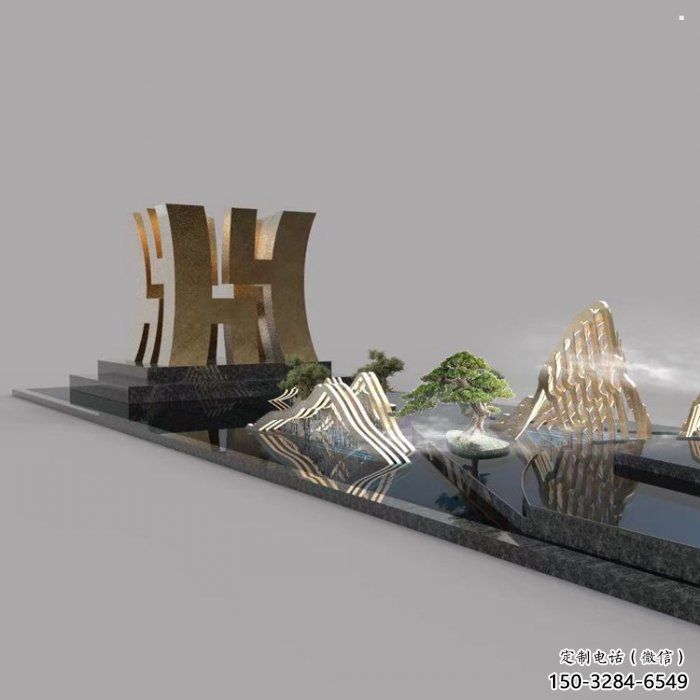 甲骨文字地標(biāo)建筑雕塑