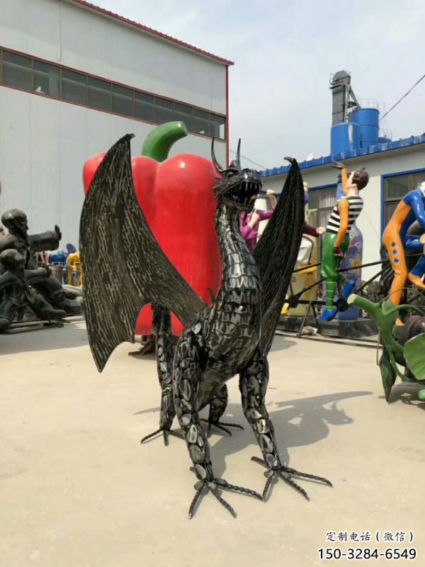 金屬恐龍雕塑制作，城市裝飾，鐵藝恐龍雕塑標(biāo)準(zhǔn)