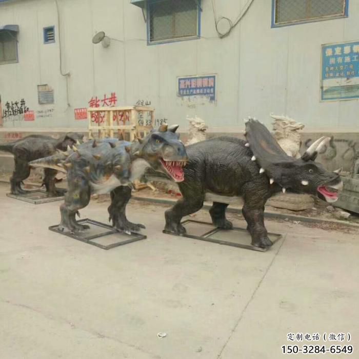 恐龍雕塑定制，小區(qū)雕塑，發(fā)聲恐龍雕塑提供