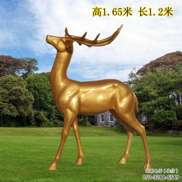 廣場小鹿雕塑供給，戶外雕塑，景觀仿銅小鹿雕塑選用