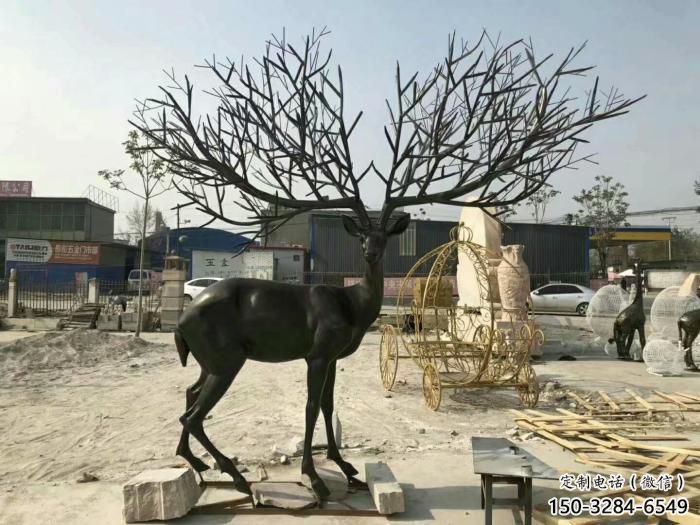 麋鹿雕塑通用，戶外雕塑，仿銅麋鹿雕塑供應(yīng)