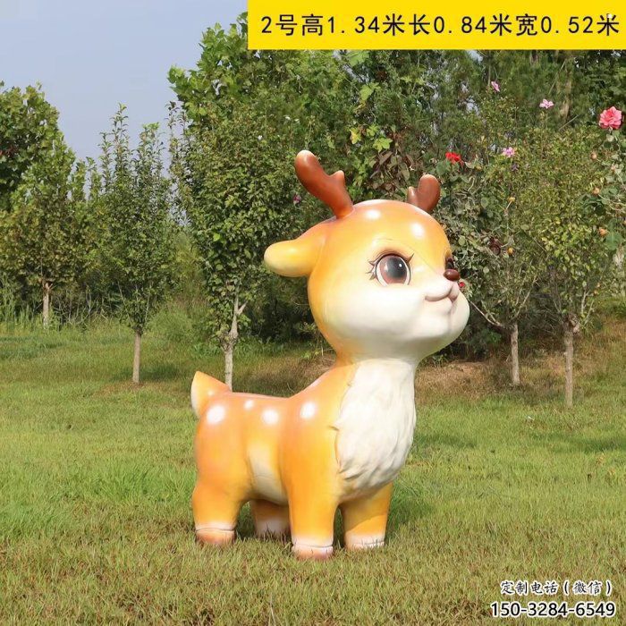 小鹿雕塑定價，彩繪工藝，卡通小鹿雕塑制作