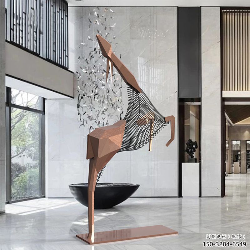 小鹿雕塑提供，美陳雕塑，景觀鏤空小鹿雕塑承接