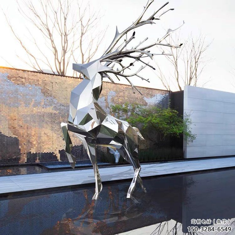 商場小鹿雕塑常用，公園小品，切面小鹿雕塑生產(chǎn)商