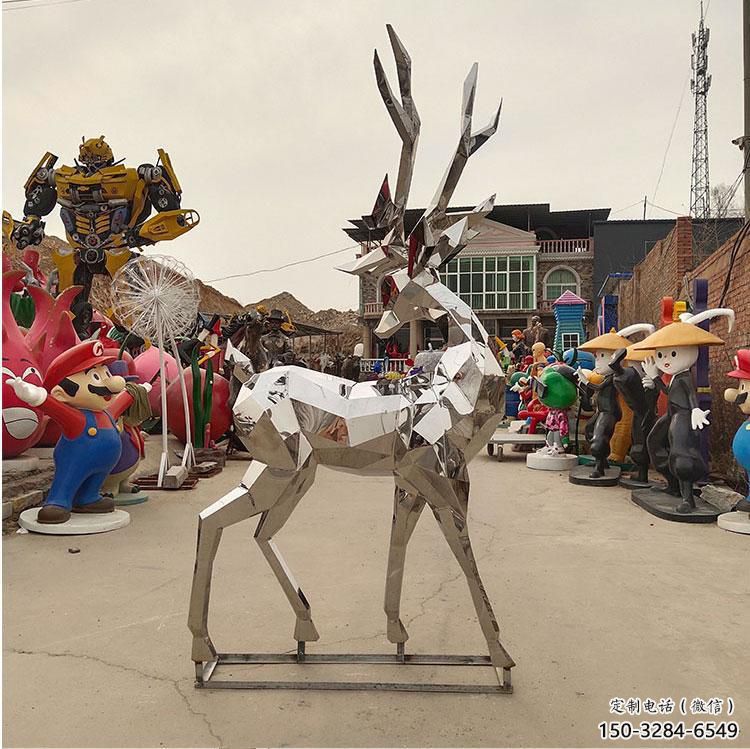 小鹿雕塑供求，動(dòng)物雕塑，切面藝術(shù)小鹿雕塑優(yōu)選