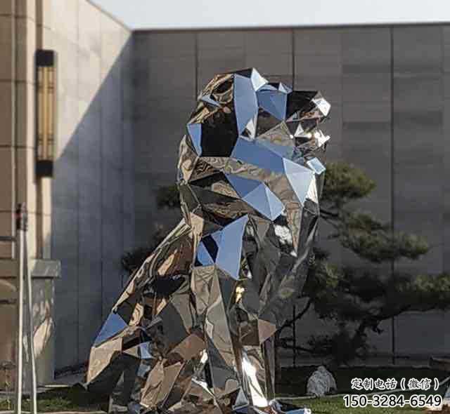 景觀獅子雕塑精選，陸地擺件，公園不銹鋼獅子雕塑精品