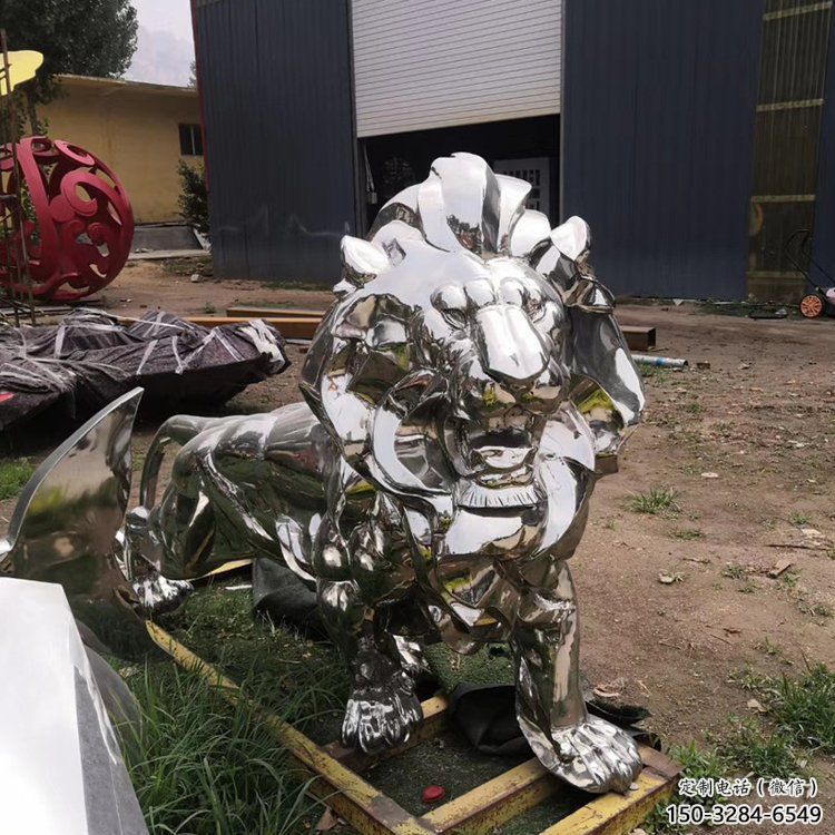 亮面獅子雕塑標準，廣場雕塑，不銹鋼獅子雕塑供給