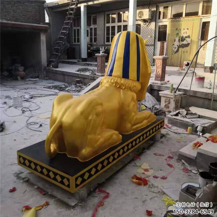 獅子雕塑觀賞型，公園小品，景觀獅子人獸雕塑常用