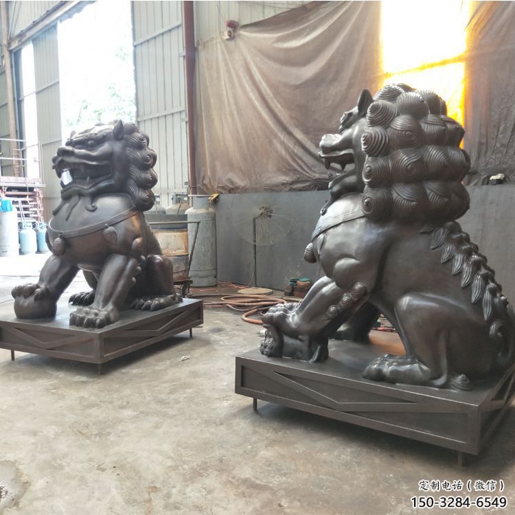 景區(qū)獅子雕塑通用，陸地?cái)[件，各類蹲獅雕塑點(diǎn)擊