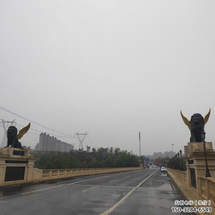 城市獅子雕塑常用，景觀小品，大型飛獅雕塑生產(chǎn)商