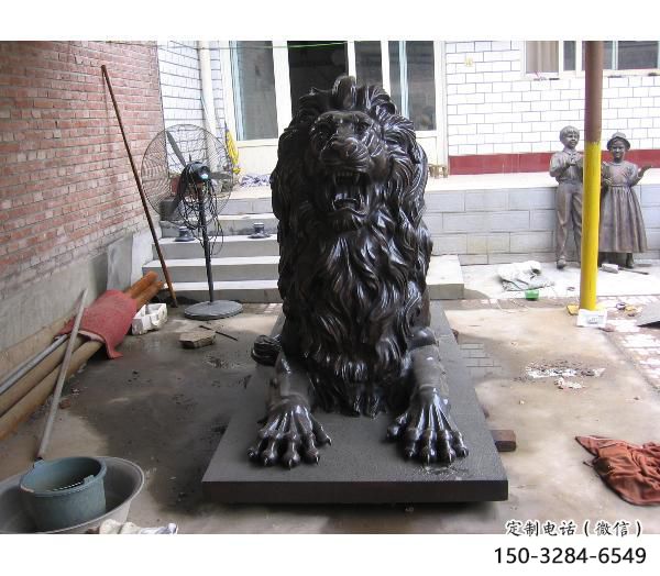 景觀獅子雕塑選定，園林裝飾，大型趴獅雕塑公司提供