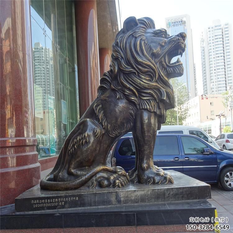 獅子雕塑訂做，城市雕塑，景觀趴獅雕塑制作