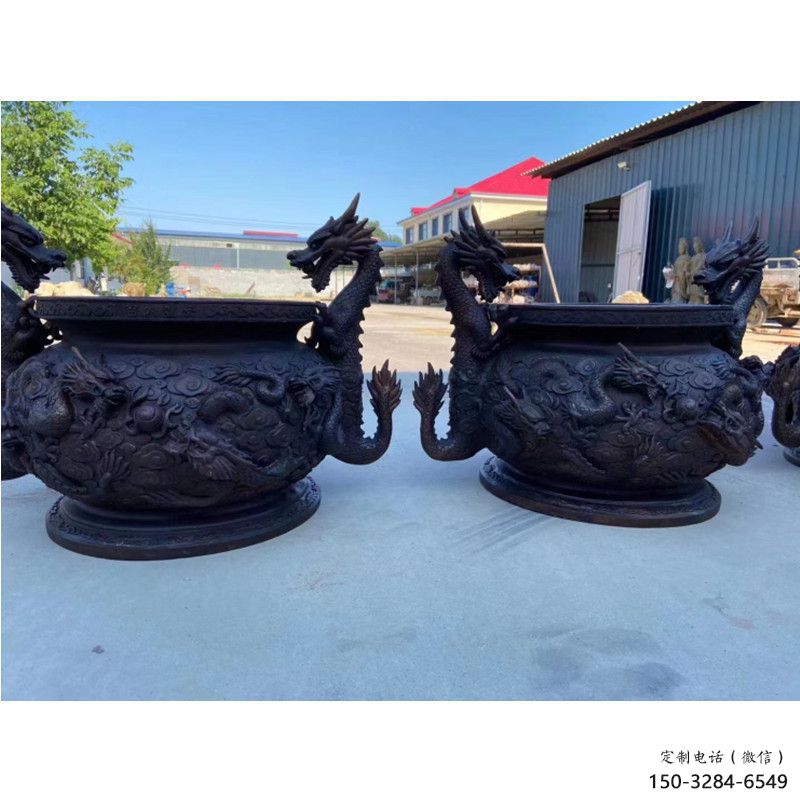 現(xiàn)代盤龍象形龍雕塑
