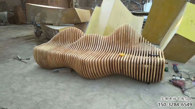 坐凳雕塑，抽象景觀雕塑，廣場擺件